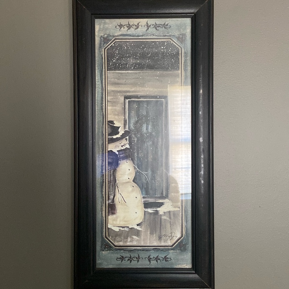 23x12 vintage winter scene